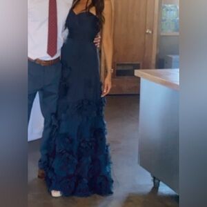 JOVANI Navy Blue Evening Gown